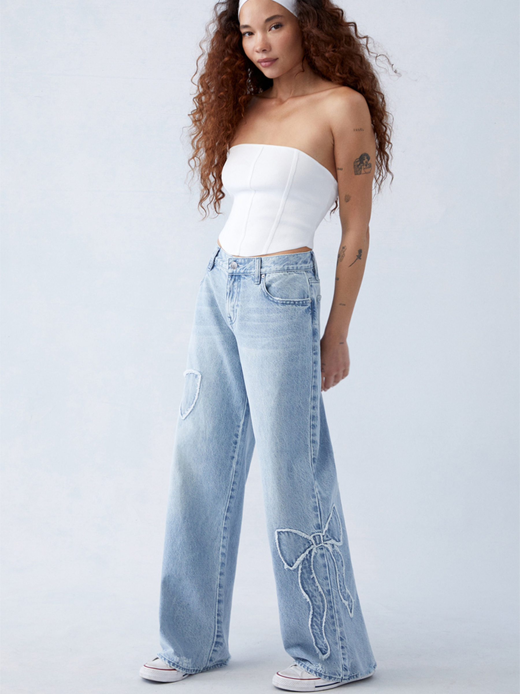 Bow Low Rise Jeans
