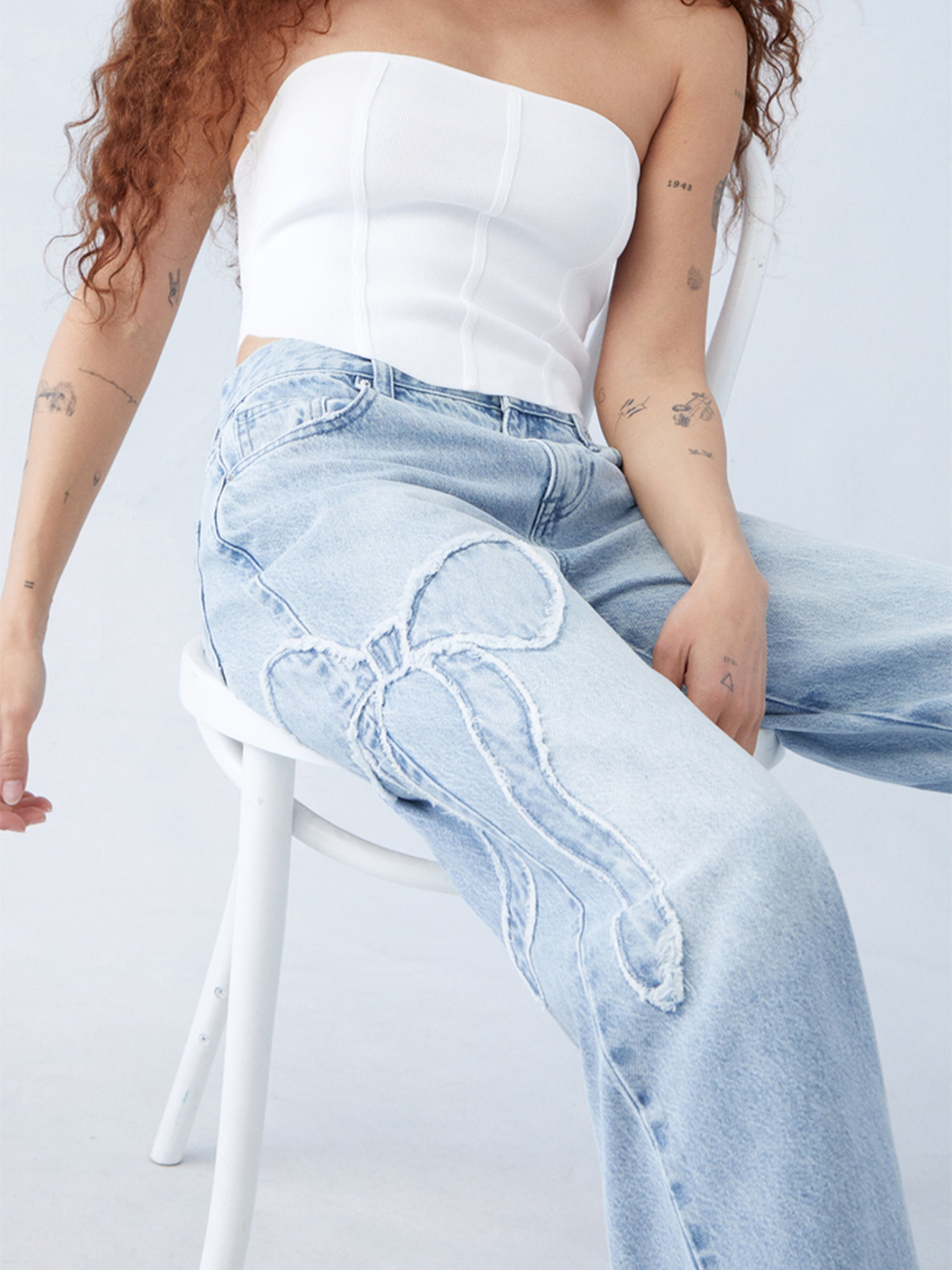Bow Low Rise Jeans