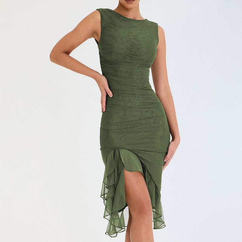 Charlotte Ruffle Midi Dress