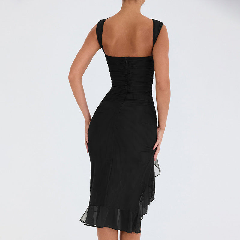 Charlotte Ruffle Midi Dress