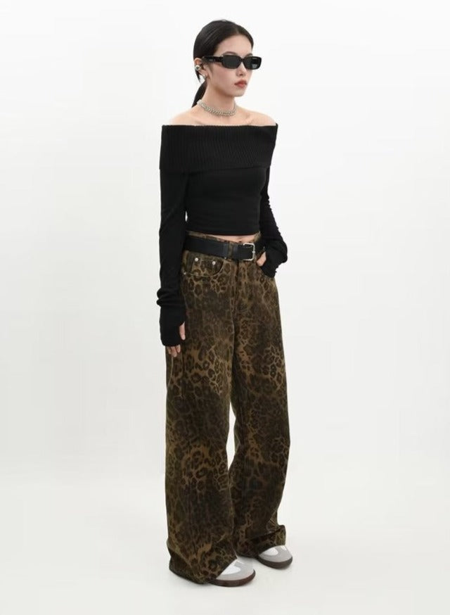 Leopard Print Jeans