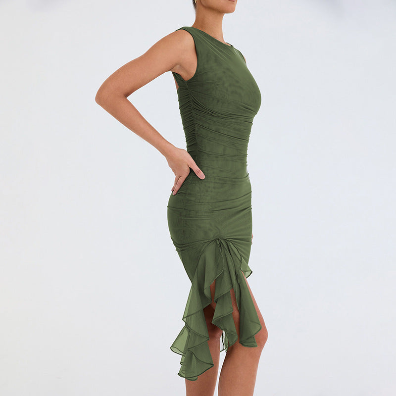 Charlotte Ruffle Midi Dress